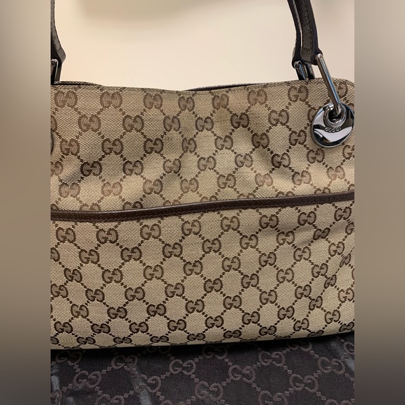 SOLD ❌ Authentic Gucci Monogram Eclipse Shoulder Bag ♥️ - Picture 6 of 16